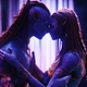 Jake Sully (voiced by Sam Worthington) and Neytiri (voiced by Zoe Saldana) in Twentieth Century Fox's AVATAR